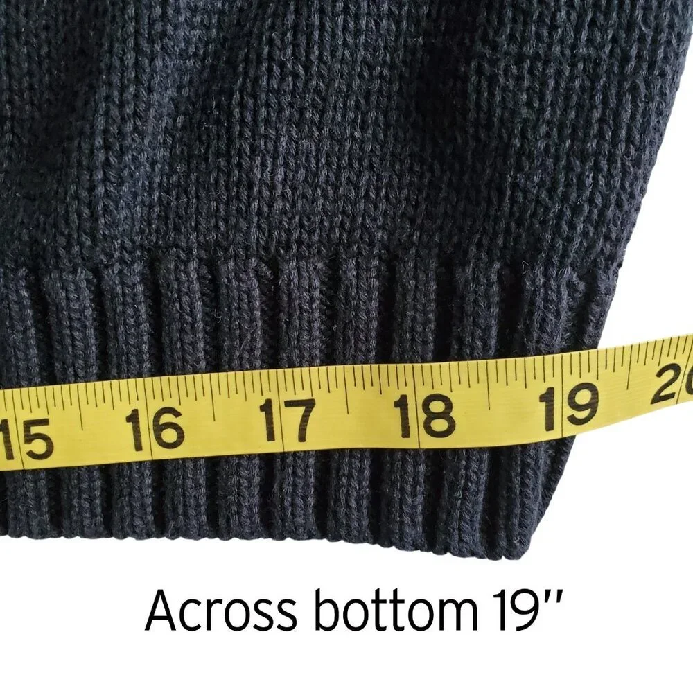 Chaps by Ralph Lauren 100% Cotton Heavy Knit Sweater Dark Navy Blue Size XL